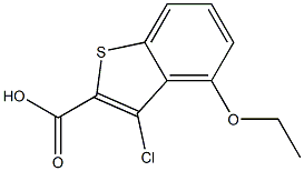 3-CHLORO-4-ETHOXY-1-BENZOTHIOPHENE-2-CARBOXYLIC ACID Struktur