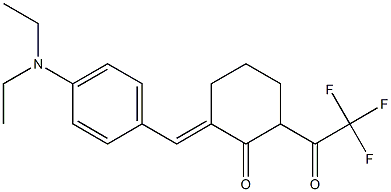 2-(E)-(P-DIETHYLAMINOBENZYLIDENE)-6-(TRIFLUOROACETYL)CYCLOHEXANONE Struktur