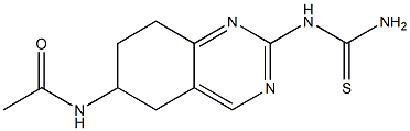 6-ACETYLAMINO-5,6,7,8-TETRAHYDRO-2-THIOUREIDOQUINAZOLINE Struktur