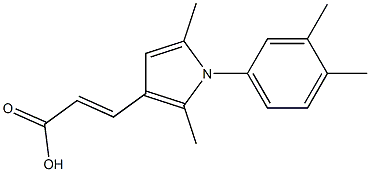 (2E)-3-[1-(3,4-DIMETHYLPHENYL)-2,5-DIMETHYL-1H-PYRROL-3-YL]ACRYLIC ACID Struktur