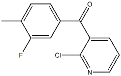 2-CHLORO-3-(3-FLUORO-4-METHYLBENZOYL)PYRIDINE Struktur