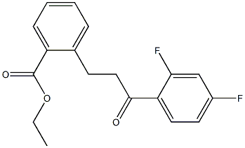 3-(2-CARBOETHOXYPHENYL)-2',4'-DIFLUOROPROPIOPHENONE Struktur