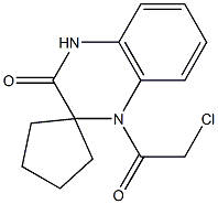 1'-(CHLOROACETYL)-1',4'-DIHYDRO-3'H-SPIRO[CYCLOPENTANE-1,2'-QUINOXALIN]-3'-ONE Struktur