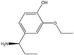 4-((1R)-1-AMINOPROPYL)-2-ETHOXYPHENOL Struktur