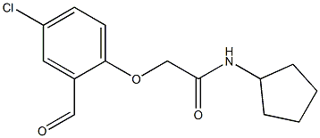 2-(4-CHLORO-2-FORMYLPHENOXY)-N-CYCLOPENTYLACETAMIDE Struktur