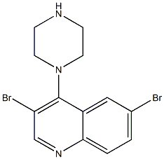 3,6-DIBROMO-4-(PIPERAZIN-1-YL)QUINOLINE Struktur