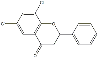 6,8-DICHLORO-2-PHENYL-2,3-DIHYDRO-4H-CHROMEN-4-ONE Struktur