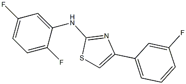 2-(2,5-DIFLUOROPHENYL)AMINO-4-(3-FLUOROPHENYL)THIAZOLE Struktur