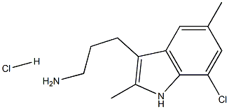 3-(7-CHLORO-2,5-DIMETHYL-1H-INDOL-3-YL)PROPAN-1-AMINE HYDROCHLORIDE Struktur