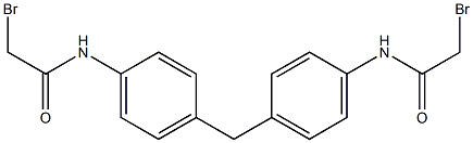 2-BROMO-N-(4-[4-(2-BROMO-ACETYLAMINO)-BENZYL]-PHENYL)-ACETAMIDE Struktur