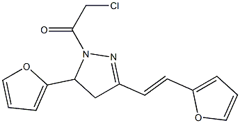 1-(CHLOROACETYL)-5-(2-FURYL)-3-[(E)-2-(2-FURYL)VINYL]-4,5-DIHYDRO-1H-PYRAZOLE Struktur