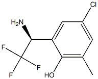 2-((1S)-1-AMINO-2,2,2-TRIFLUOROETHYL)-4-CHLORO-6-METHYLPHENOL Struktur