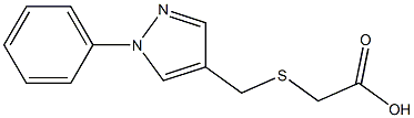 [[(1-PHENYL-1H-PYRAZOL-4-YL)METHYL]THIO]ACETIC ACID Struktur