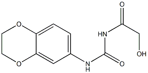 N-[(2,3-DIHYDRO-1,4-BENZODIOXIN-6-YLAMINO)CARBONYL]-2-HYDROXYACETAMIDE Struktur