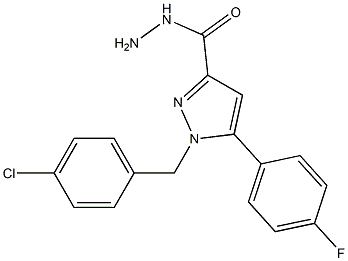 1-(4-CHLOROBENZYL)-5-(4-FLUOROPHENYL)-1H-PYRAZOLE-3-CARBOHYDRAZIDE Struktur