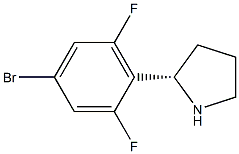 (2S)-2-(4-BROMO-2,6-DIFLUOROPHENYL)PYRROLIDINE Struktur