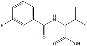 2-[(3-FLUOROBENZOYL)AMINO]-3-METHYLBUTANOIC ACID Struktur