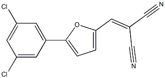 2-((5-(3,5-DICHLOROPHENYL)-2-FURYL)METHYLENE)MALONONITRILE Struktur