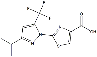 2-[3-ISOPROPYL-5-(TRIFLUOROMETHYL)-1H-PYRAZOL-1-YL]-1,3-THIAZOLE-4-CARBOXYLIC ACID Struktur