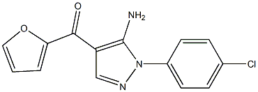 (5-AMINO-1-(4-CHLOROPHENYL)-1H-PYRAZOL-4-YL)(FURAN-2-YL)METHANONE Struktur