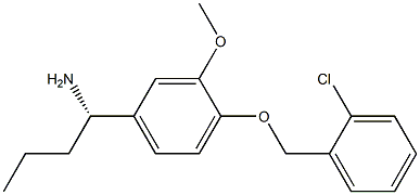 (1S)-1-(4-[(2-CHLOROPHENYL)METHOXY]-3-METHOXYPHENYL)BUTYLAMINE Struktur