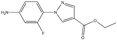 ETHYL-1-(4-AMINO-2-FLUORO-PHENYL)-PYRAZOLE-4-CARBOXYLATE Struktur