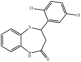 2-(2,5-DICHLOROPHENYL)-2,3-DIHYDRO-1,5-BENZOTHIAZEPIN-4(5H)-ONE Struktur