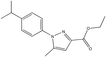 1-(4-ISOPROPYL-PHENYL)-5-METHYL-1H-PYRAZOLE-3-CARBOXYLIC ACID ETHYL ESTER Struktur