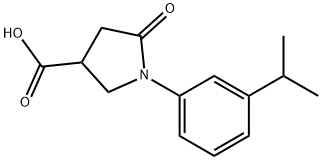 1-(3-ISOPROPYLPHENYL)-5-OXOPYRROLIDINE-3-CARBOXYLIC ACID Struktur