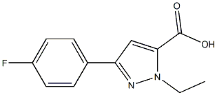 1-ETHYL-3-(4-FLUOROPHENYL)-1H-PYRAZOLE-5-CARBOXYLIC ACID Struktur