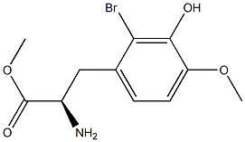 METHYL (2R)-2-AMINO-3-(2-BROMO-3-HYDROXY-4-METHOXYPHENYL)PROPANOATE Struktur