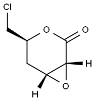 (3R,4R,6S)-6-CHLOROMETHYL-3,4-EPOXY-TETRAHYDROPYRAN-2-ONE Struktur