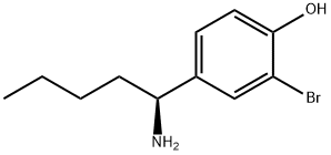 4-((1S)-1-AMINOPENTYL)-2-BROMOPHENOL Struktur