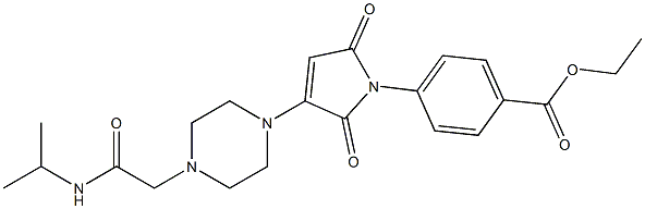 ETHYL 4-(3-(4-(2-(ISOPROPYLAMINO)-2-OXOETHYL)PIPERAZIN-1-YL)-2,5-DIOXO-2H-PYRROL-1(5H)-YL)BENZOATE Struktur