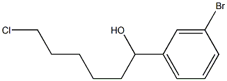 1-(3-BROMOPHENYL)-6-CHLORO-1-HEXANOL Struktur