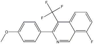 8-FLUORO-3-(4-METHOXYPHENYL)-4-TRIFLUOROMETHYLISOQUINOLINE Struktur