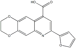 7-(2-FURYL)-2,3-DIHYDRO[1,4]DIOXINO[2,3-G]QUINOLINE-9-CARBOXYLIC ACID Struktur