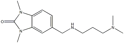 5-(((3-(DIMETHYLAMINO)PROPYL)AMINO)METHYL)-1,3-DIMETHYL-1,3-DIHYDRO-2H-BENZIMIDAZOL-2-ONE Struktur