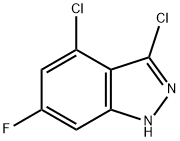 3,4-DICHLORO-6-FLUORO-(1H)INDAZOLE Struktur