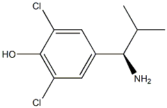 4-((1R)-1-AMINO-2-METHYLPROPYL)-2,6-DICHLOROPHENOL Struktur