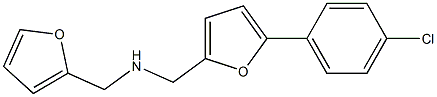 1-(5-(4-CHLOROPHENYL)-2-FURYL)-N-(2-FURYLMETHYL)METHANAMINE Struktur