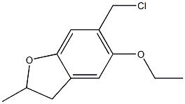 6-(CHLOROMETHYL)-5-ETHOXY-2-METHYL-2,3-DIHYDRO-1-BENZOFURAN Struktur