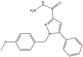 1-(4-METHOXYBENZYL)-5-PHENYL-1H-PYRAZOLE-3-CARBOHYDRAZIDE Struktur