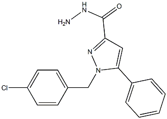 1-(4-CHLOROBENZYL)-5-PHENYL-1H-PYRAZOLE-3-CARBOHYDRAZIDE Struktur