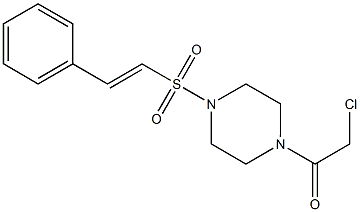 1-(CHLOROACETYL)-4-[[(E)-2-PHENYLVINYL]SULFONYL]PIPERAZINE Struktur