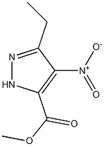 3-ETHYL-4-NITRO-1H-PYRAZOLE-5-CARBOXYLATE METHYL ESTER Struktur