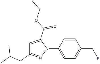 1-[(4-FLUOROMETHYL)PHENYL]-3-(2-METHYLPROPYL)-1H-PYRAZOLE-5-CARBOXYLIC ACID ETHYL ESTER Struktur