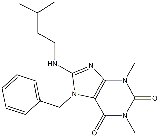 7-BENZYL-8-(ISOPENTYLAMINO)-1,3-DIMETHYL-3,7-DIHYDRO-1H-PURINE-2,6-DIONE Struktur