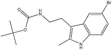 TERT-BUTYL [2-(5-BROMO-2-METHYL-1H-INDOL-3-YL)ETHYL]CARBAMATE Struktur