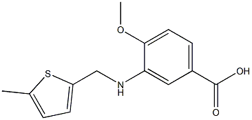 4-METHOXY-3-(((5-METHYLTHIEN-2-YL)METHYL)AMINO)BENZOIC ACID Struktur